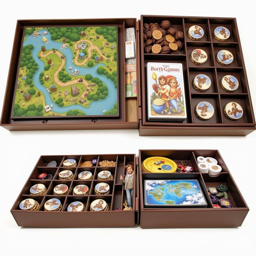 Organized Board Game Components with Expansions