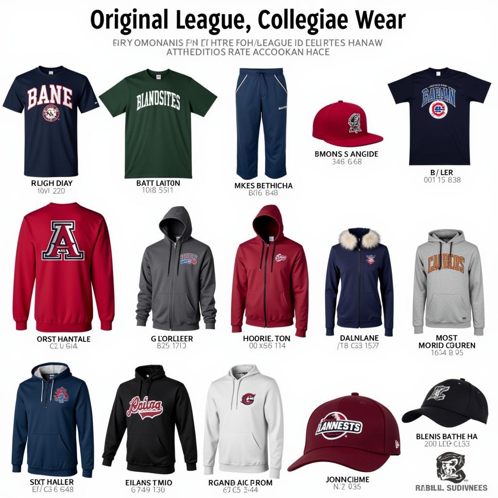 Variety of Original League Collegiate Wear