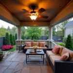 Outdoor Ceiling Fan Light Combination Enhancing Patio Comfort