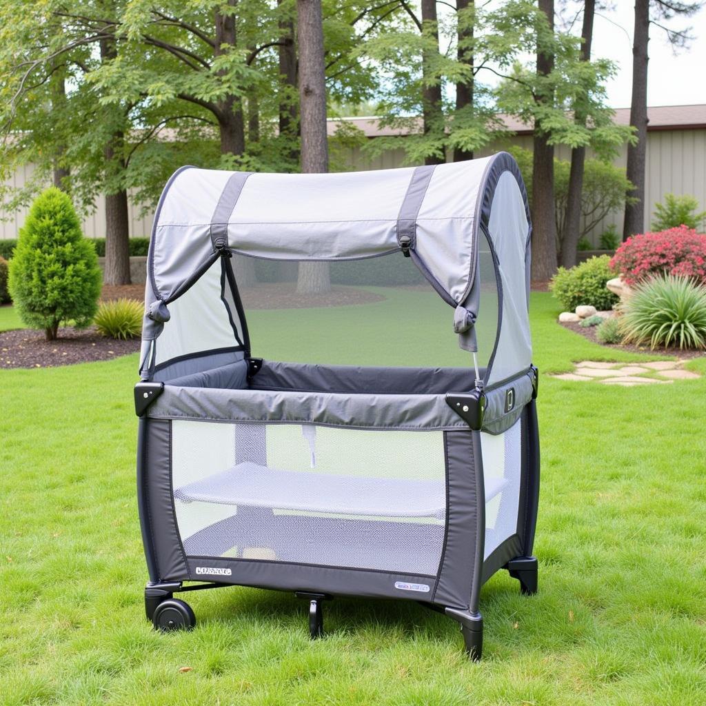 Pack n play with both bug net and canopy