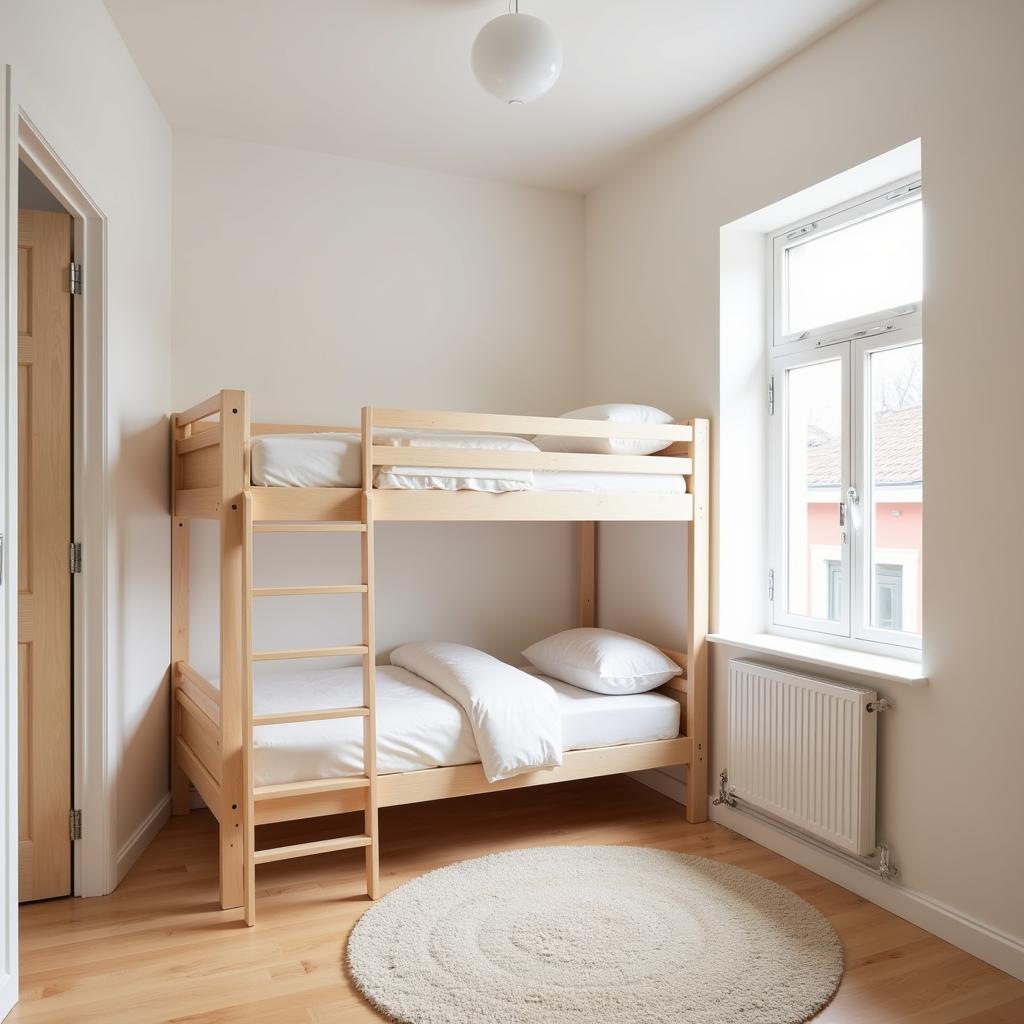 Perpendicular Bunk Bed in a Small Room