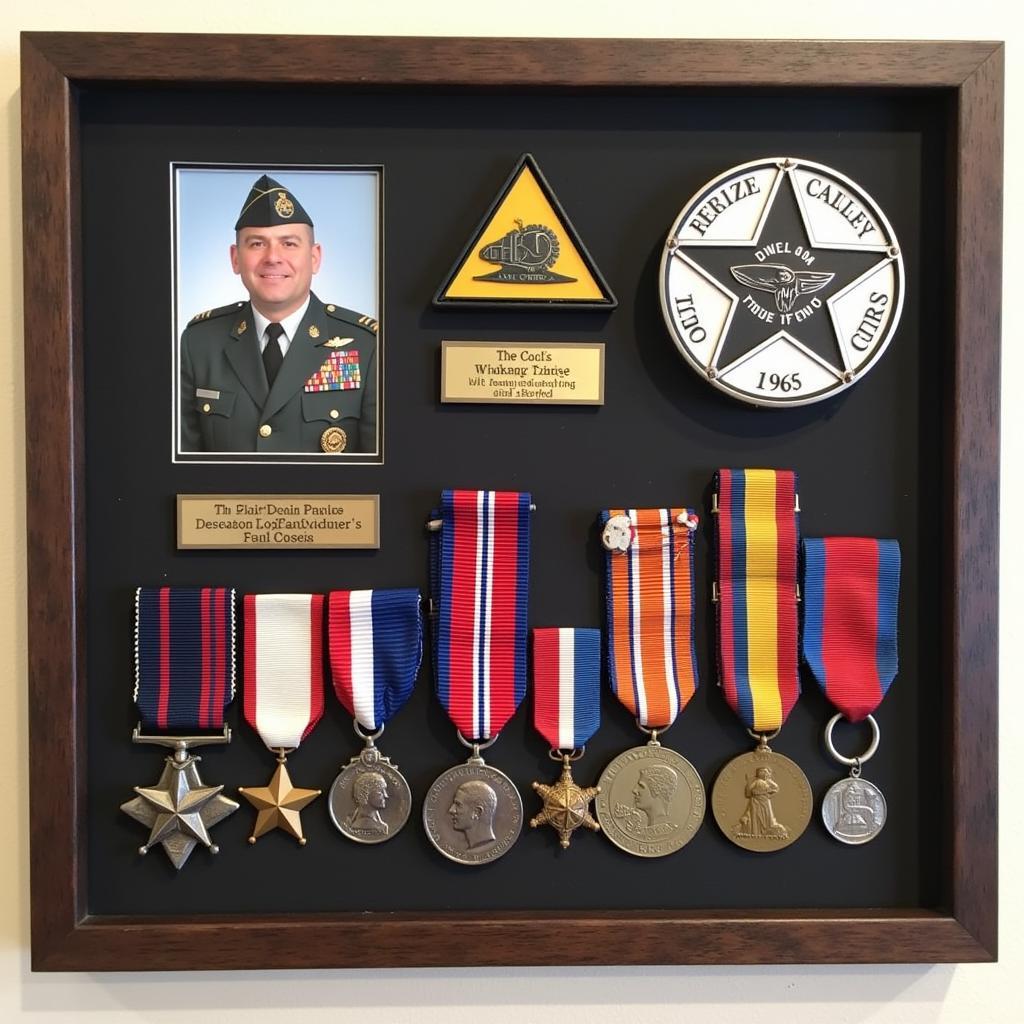 Personalized Army Medal Display