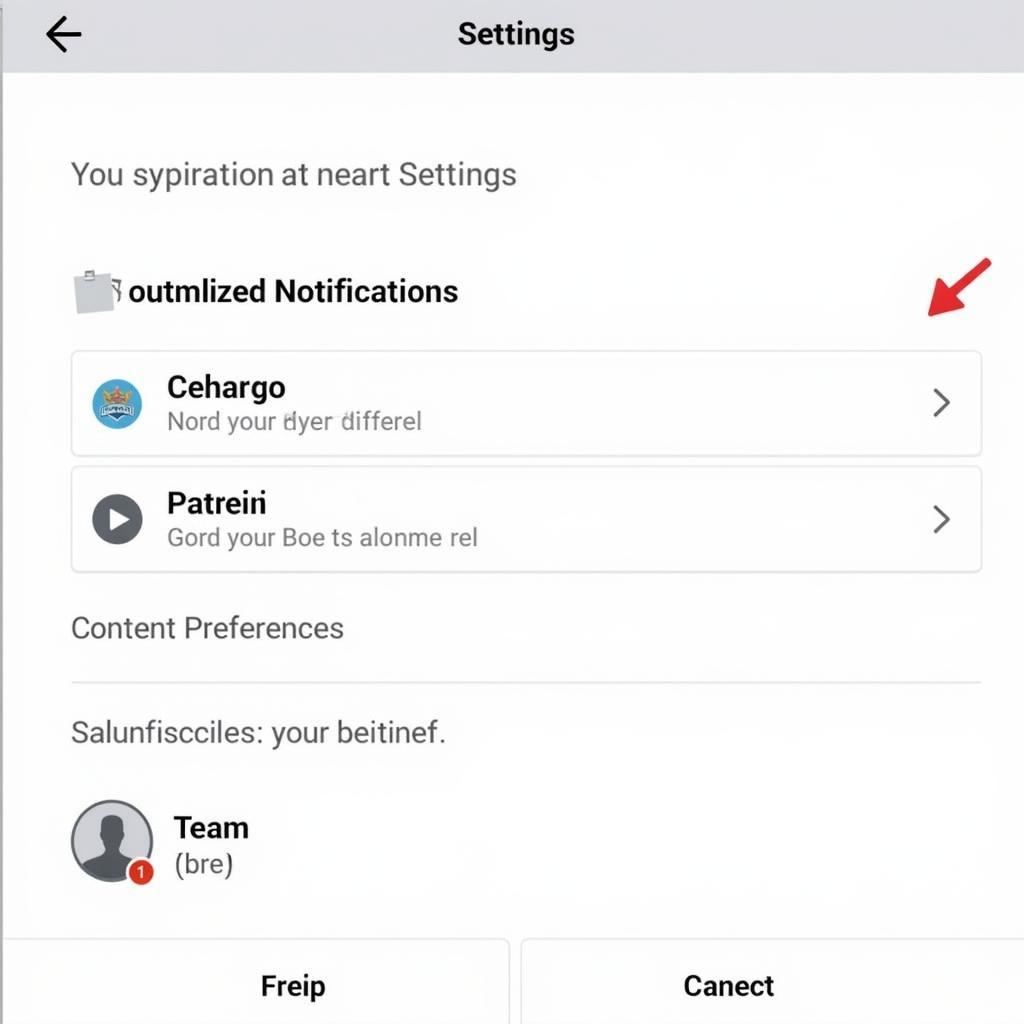 Personalized Sports Reader Settings