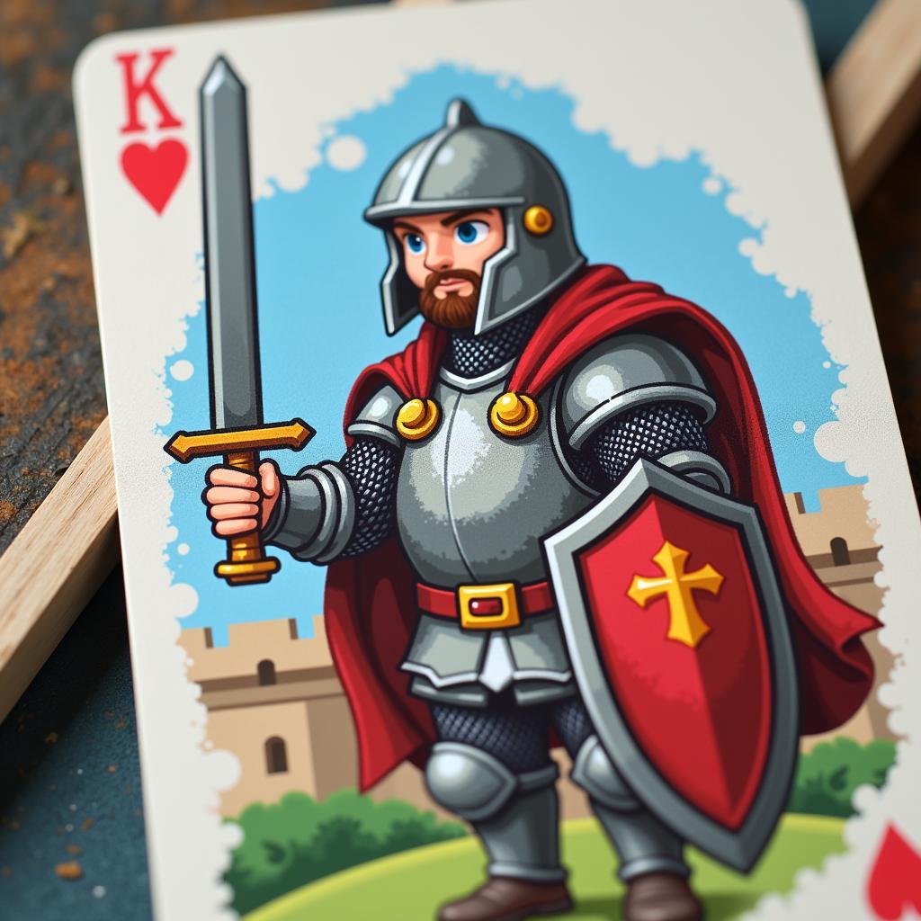 Pixelated Knight Card