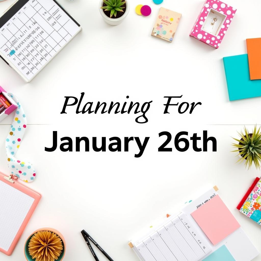 Planning Tools for Events on January 26th