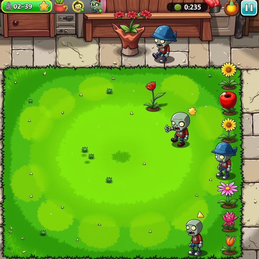 Plants vs. Zombies Web Version Gameplay Screenshot