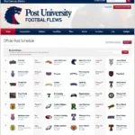 Post University Football Schedule Website