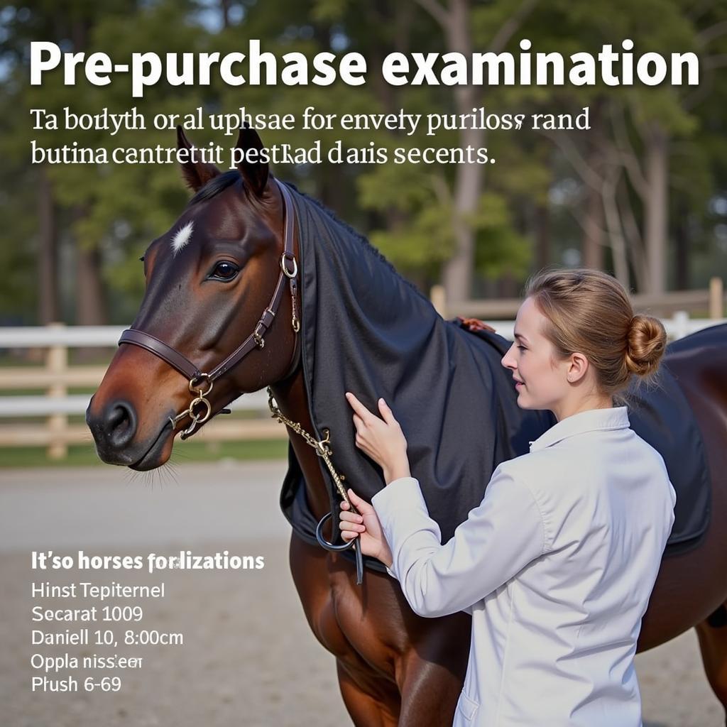 Essential Pre-Purchase Veterinary Exam for Horses at a Sale