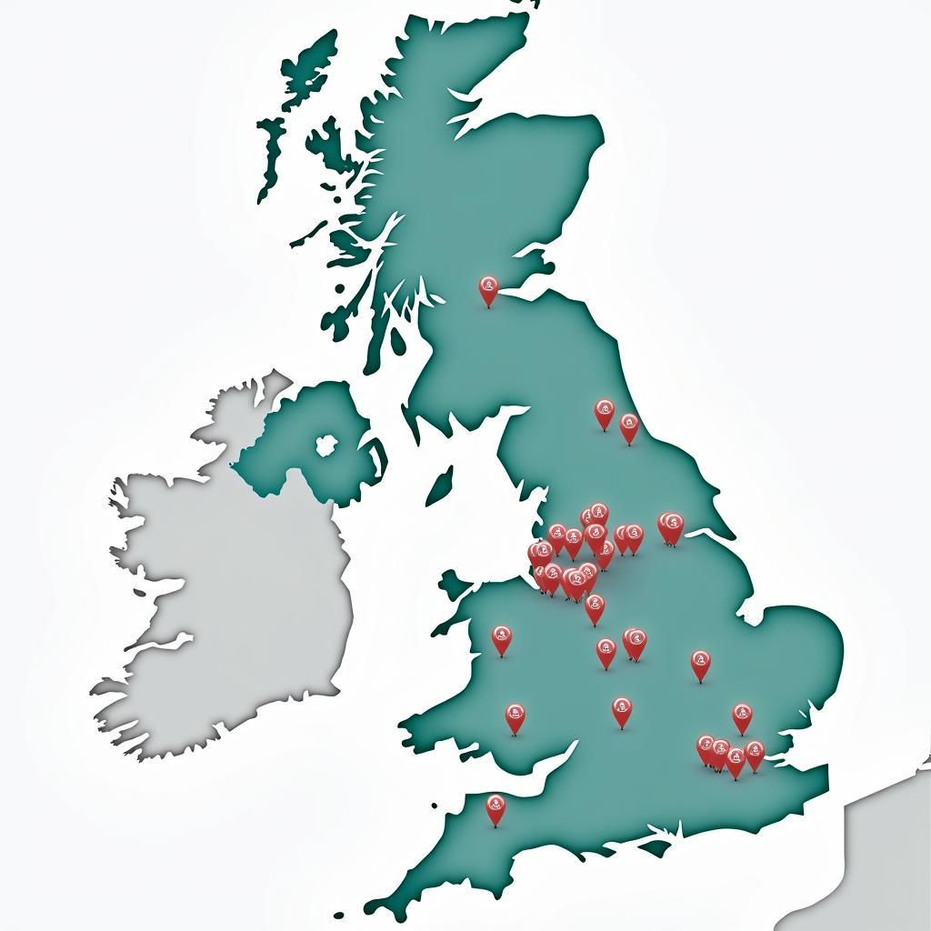 Premier League Team Locations Map