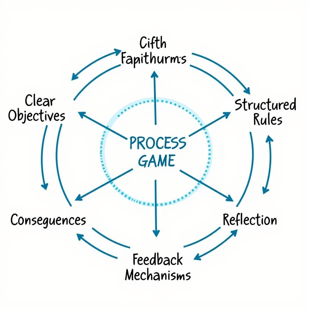 Diagram illustrating key elements of a process game