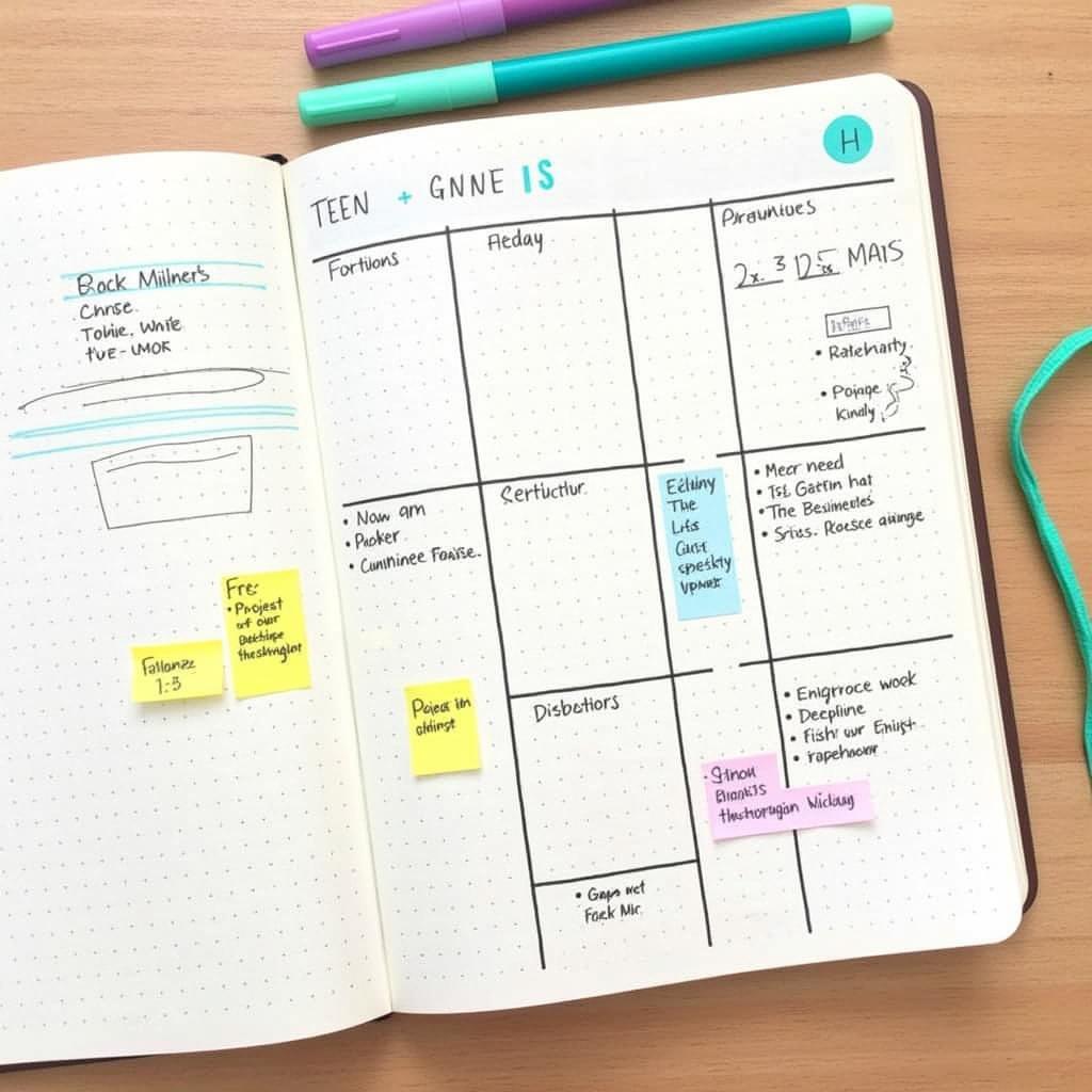 Productivity Planner in a Notebook