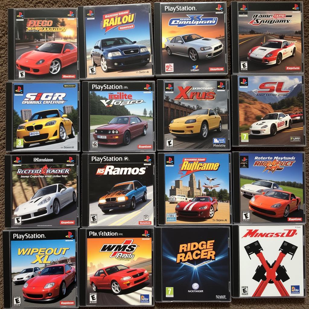 Collection of PlayStation 1 Racing Games