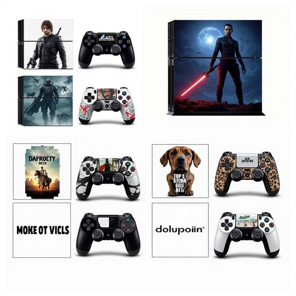 Variety of PS4 Console Stickers