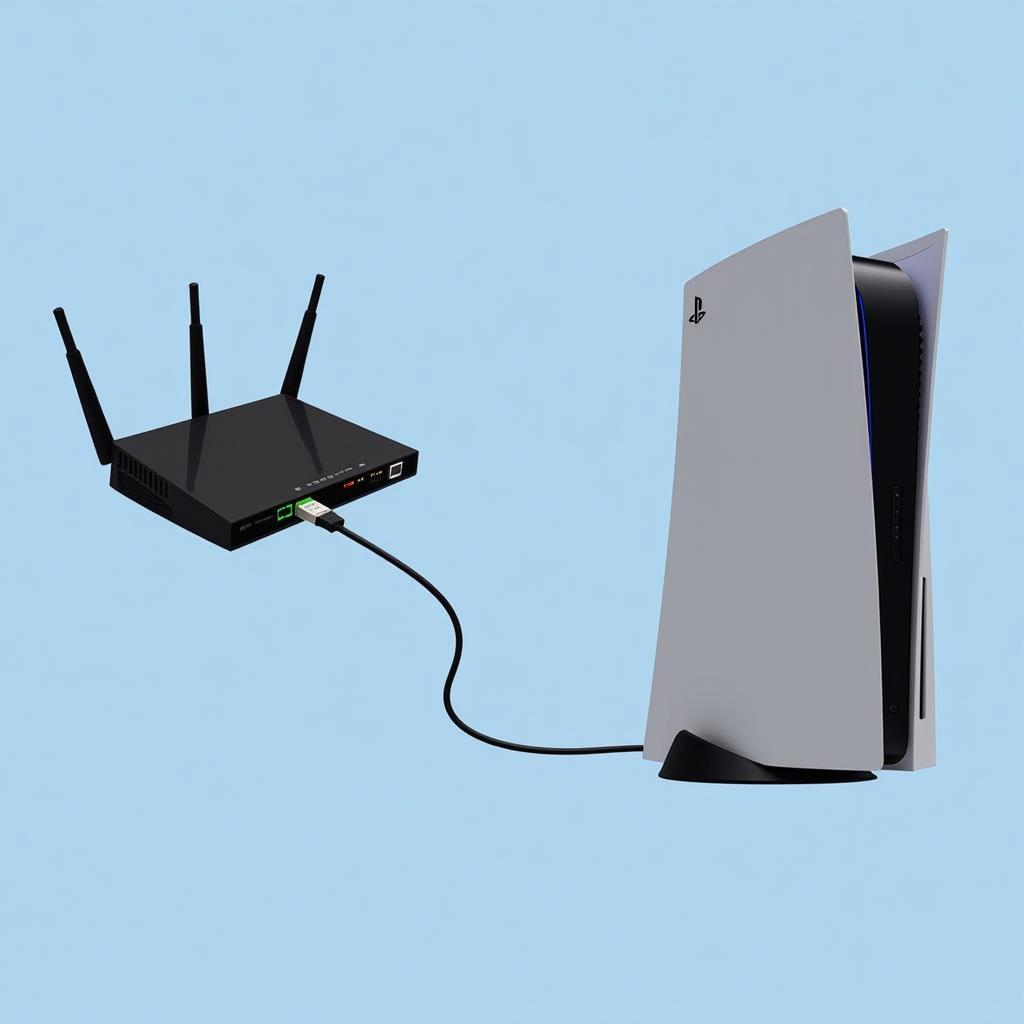 PS5 Connected to Router with Ethernet Cable