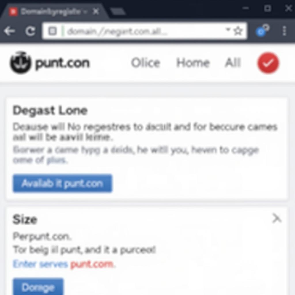 Punt.con Domain Search Results