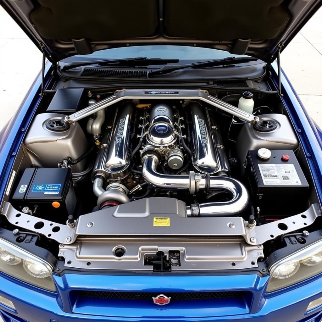 Nissan Skyline R34 Engine Bay Overview