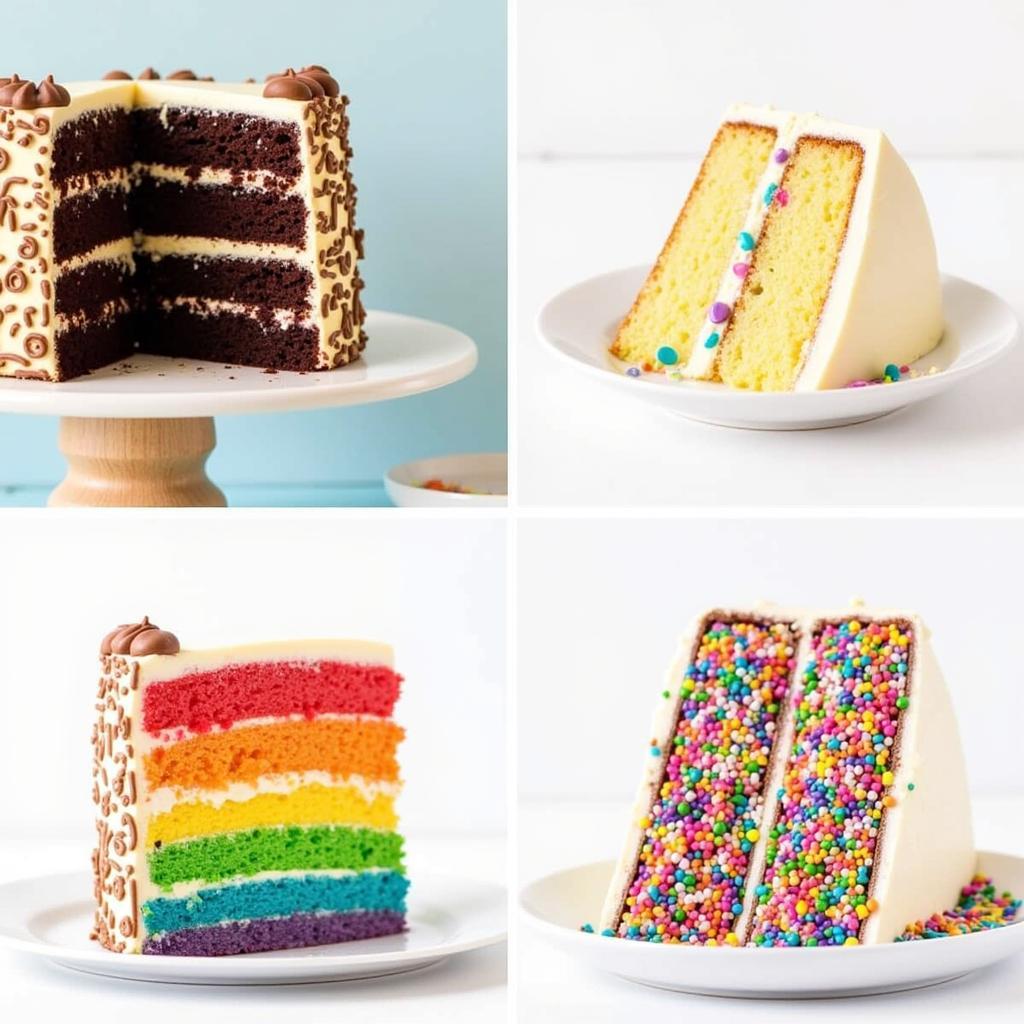 Rainbow Slice Cake Variations