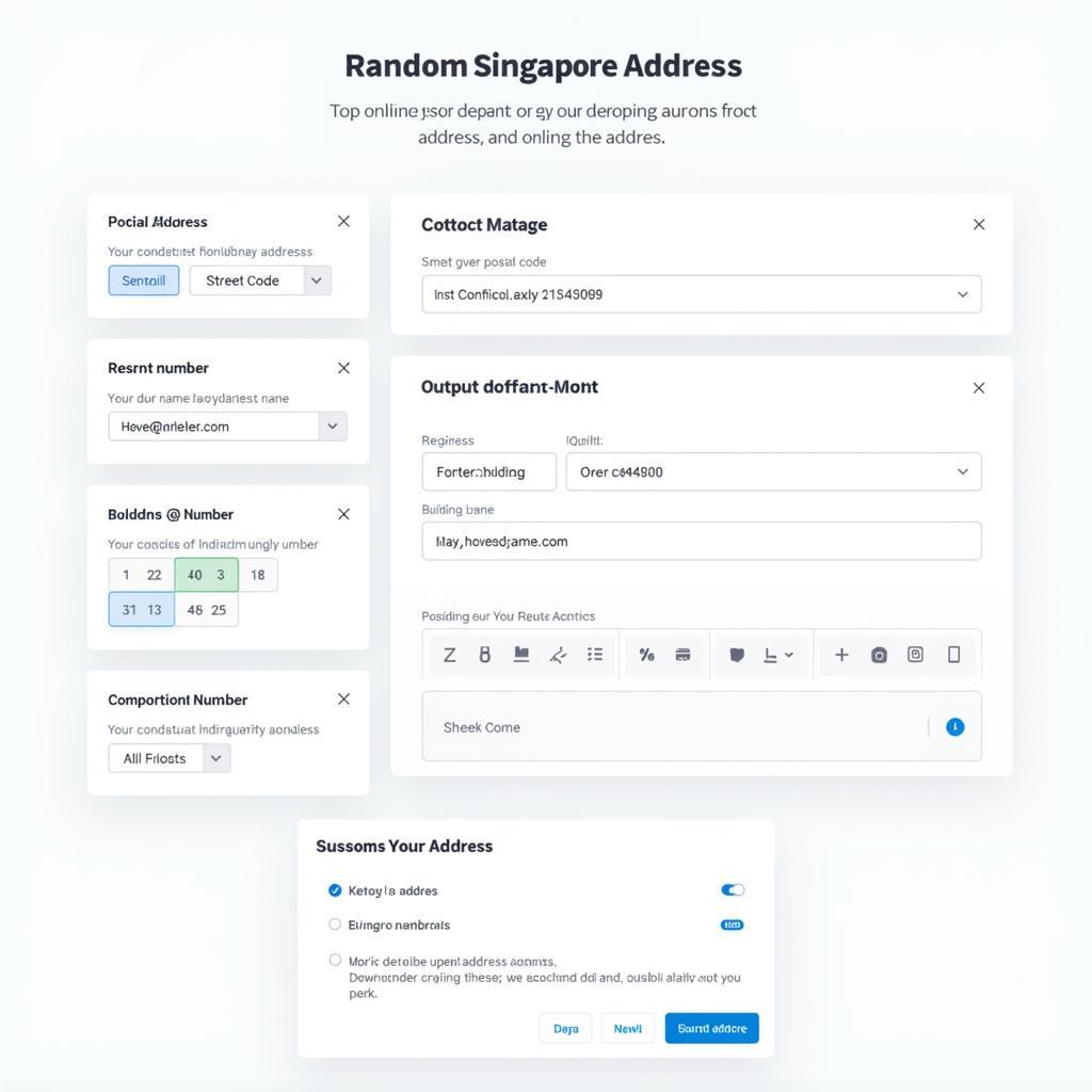 Online Tools for Generating Random Singapore Addresses