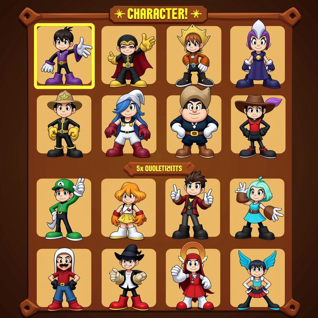 Rayman Character Selection Screen