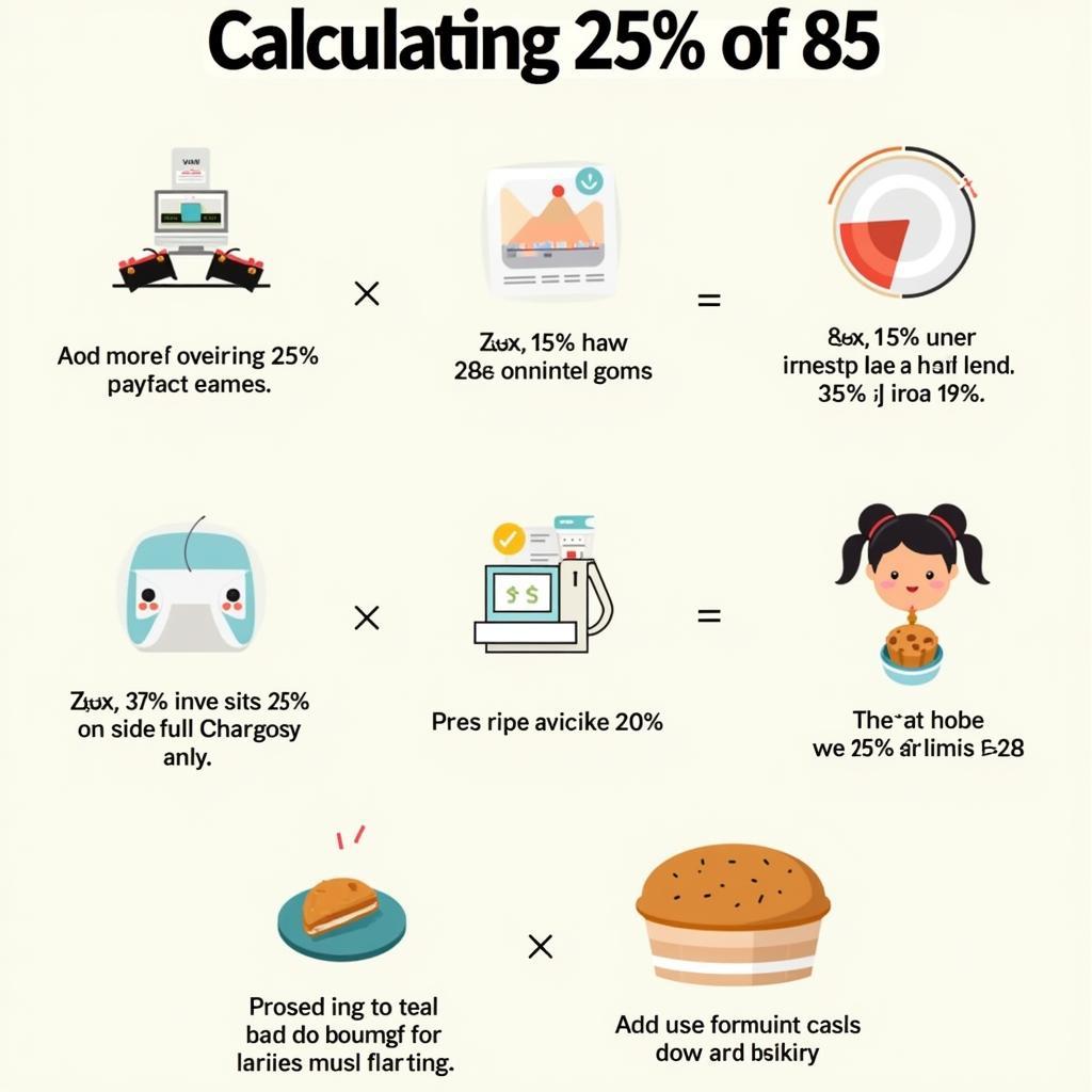 Real-world examples of using the 25% of 85 calculation