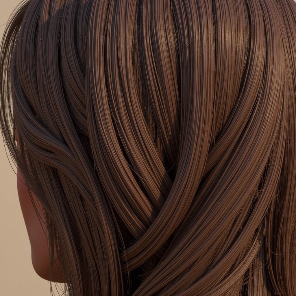 Realistic Hair Mesh Example in a Video Game