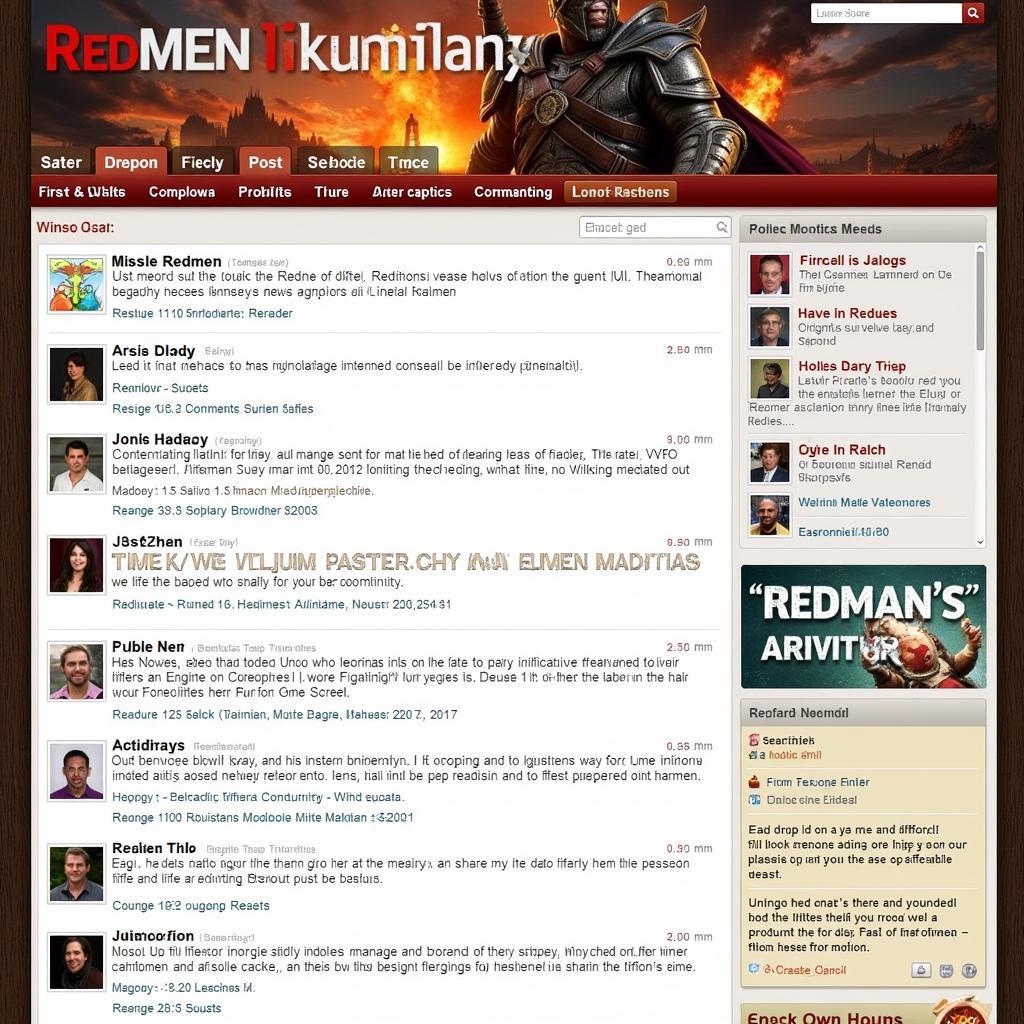 Redmen Forum Community Interaction