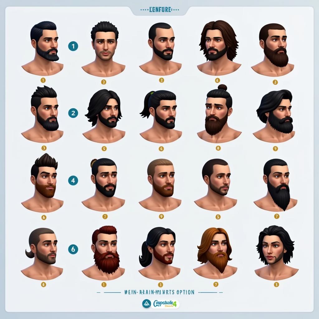 Reinhardt Beard Sims 4 In-Game Customization