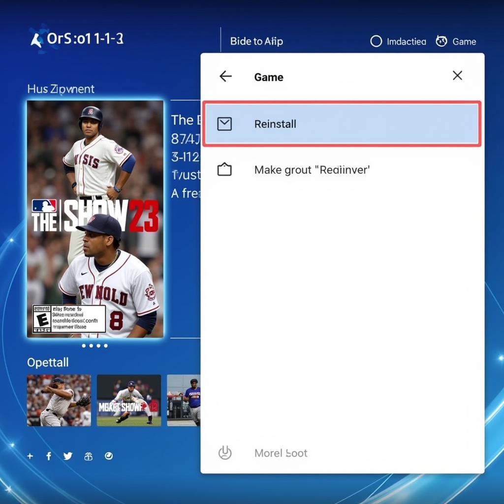 Reinstalling MLB The Show 23 on PS5