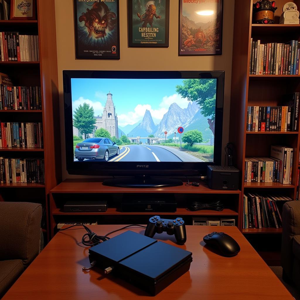 Retro Gaming Setup with PS2