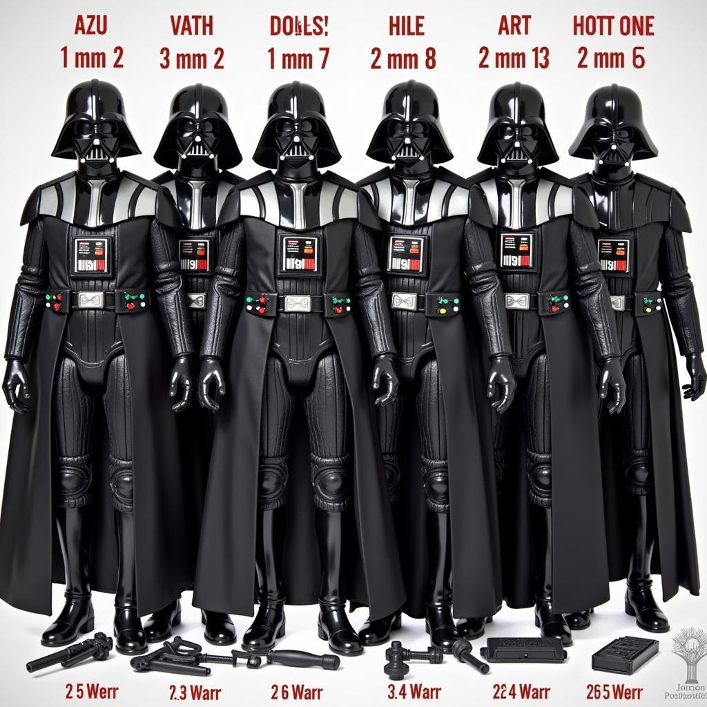 Comparing Different Revenge of the Sith Darth Vader Figures