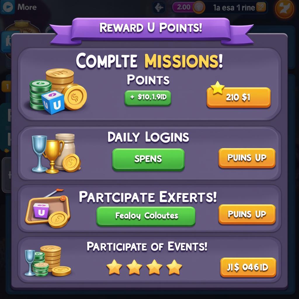 Earning Reward U Points through Gameplay