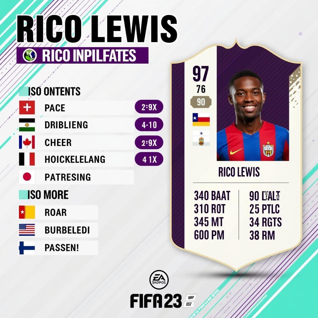 Rico Lewis FIFA 23 In-Game Stats