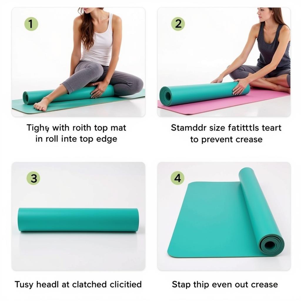 Rolling a yoga mat correctly