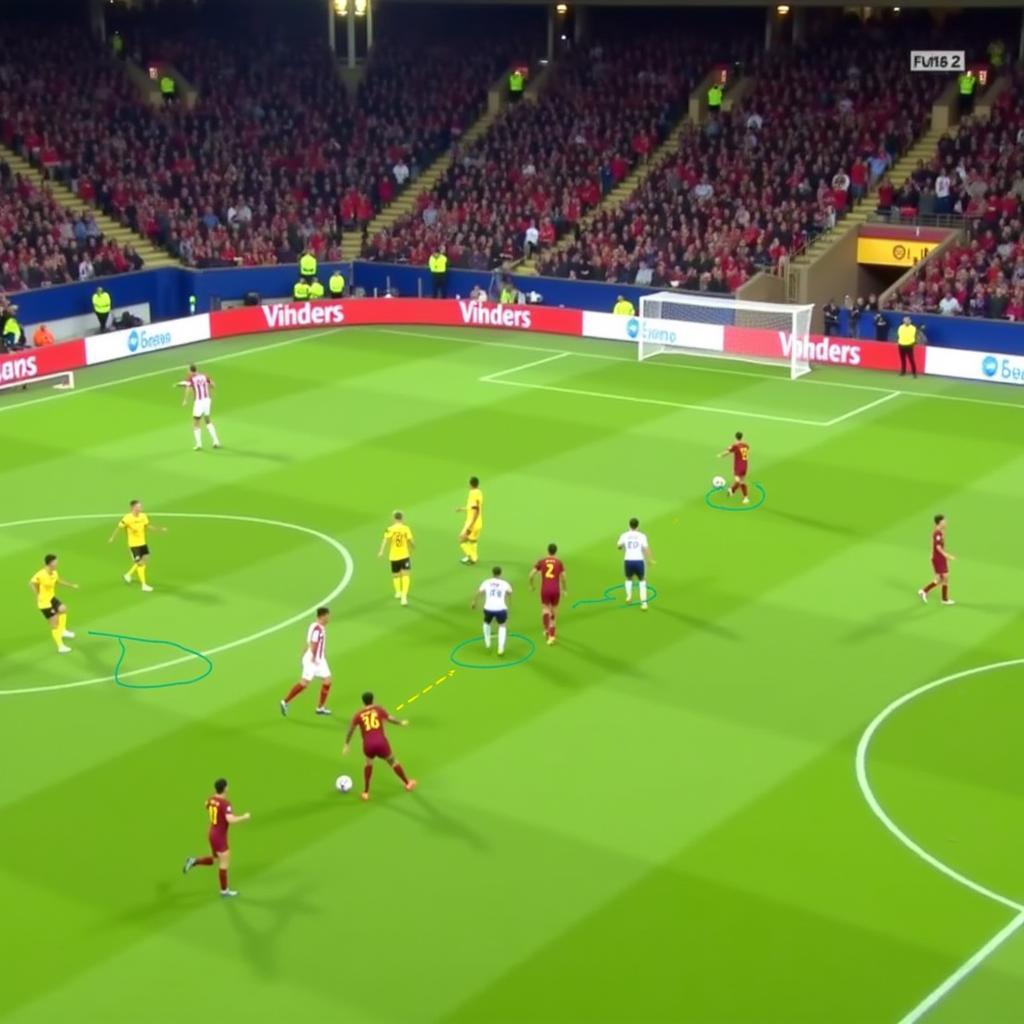 Roma's Attacking Play During the Match