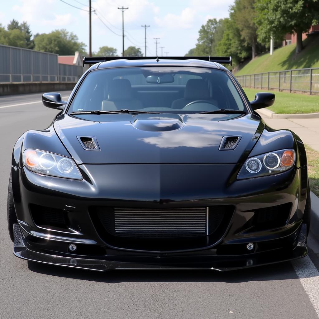 Mazda RX8 Rocket Bunny Wide Body Kit: Front View