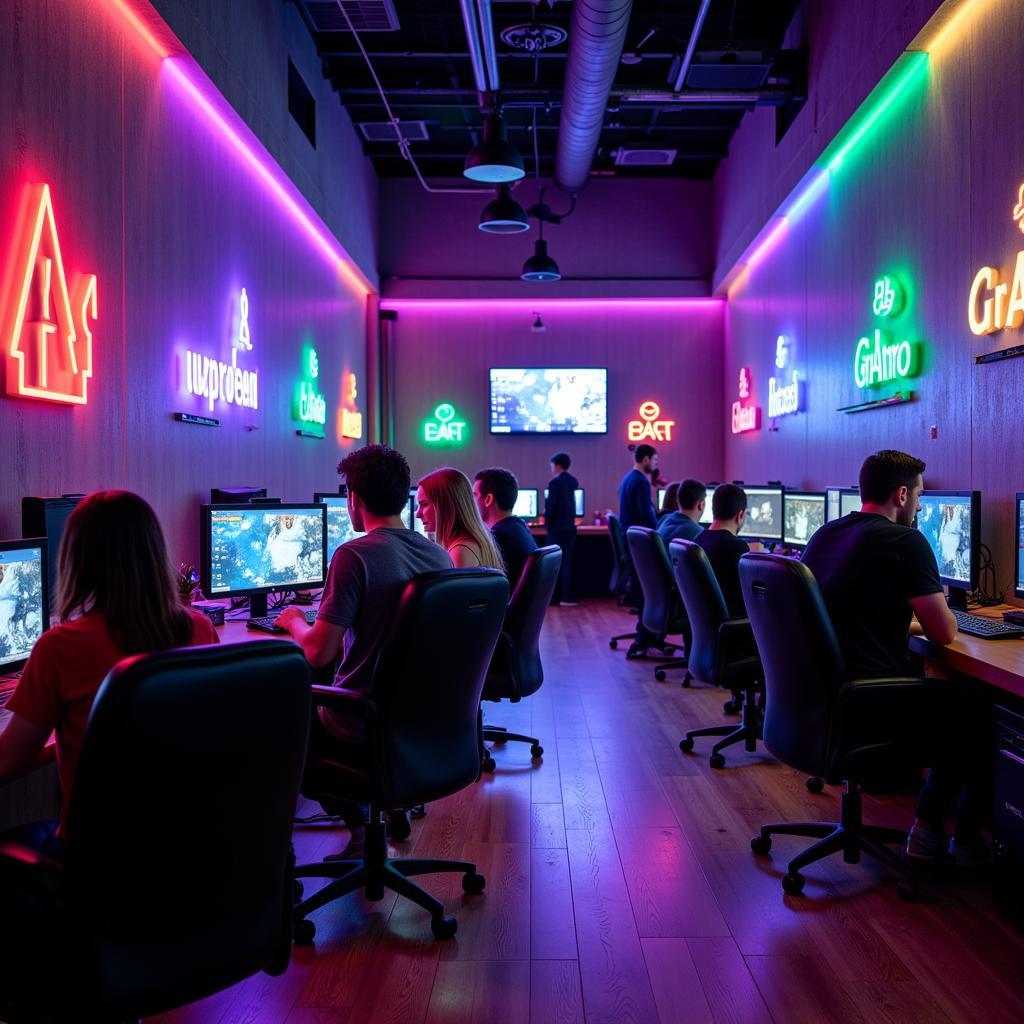 Vibrant Atmosphere of a Sacramento Gaming Lounge