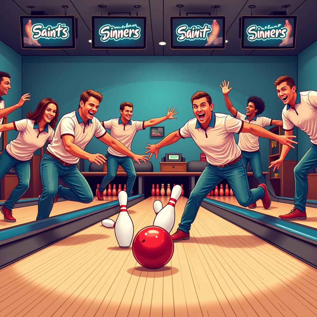 Saints and Sinners Bowling Gameplay