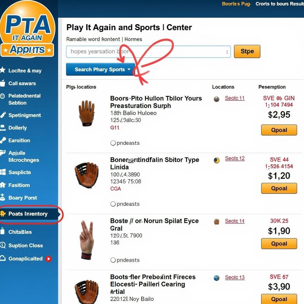 Searching for Sports Equipment Online