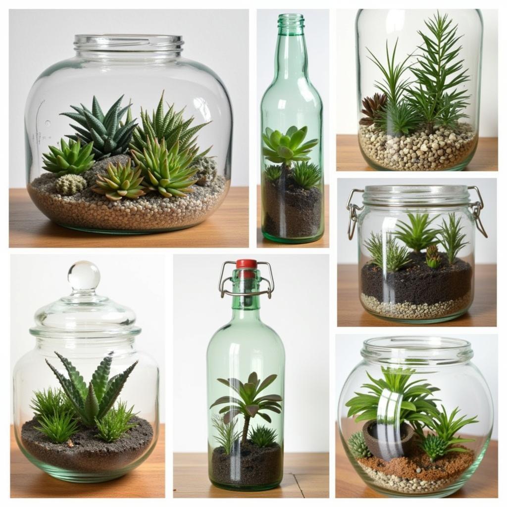 Seed Terrariums in Different Containers