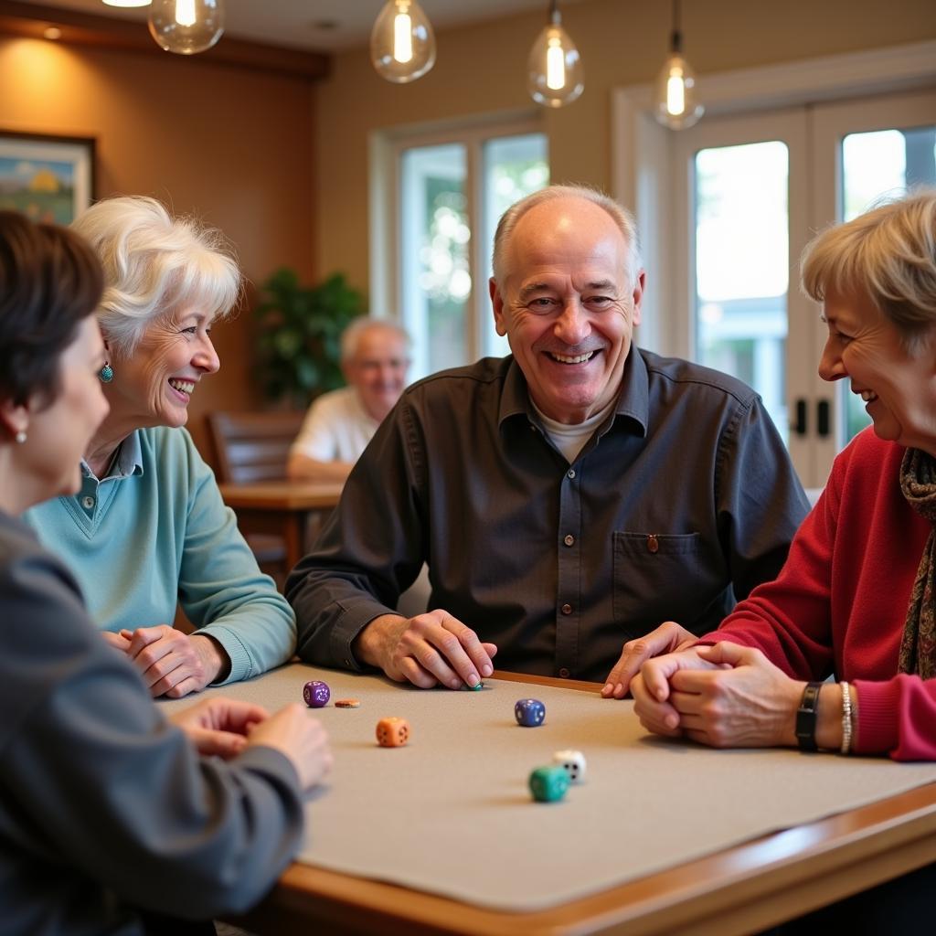 Seniors Enjoying Dice Games