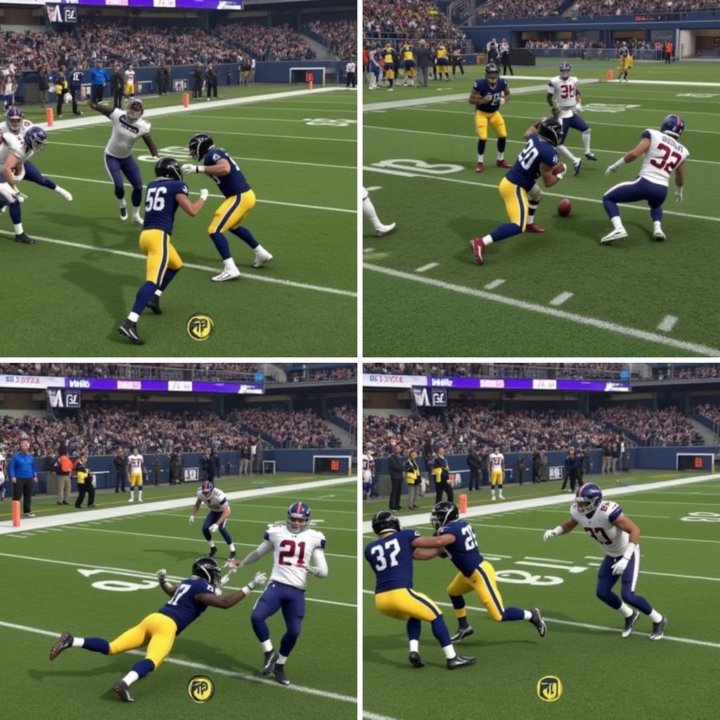 Madden NFL gameplay showcasing the impact of sense pressure