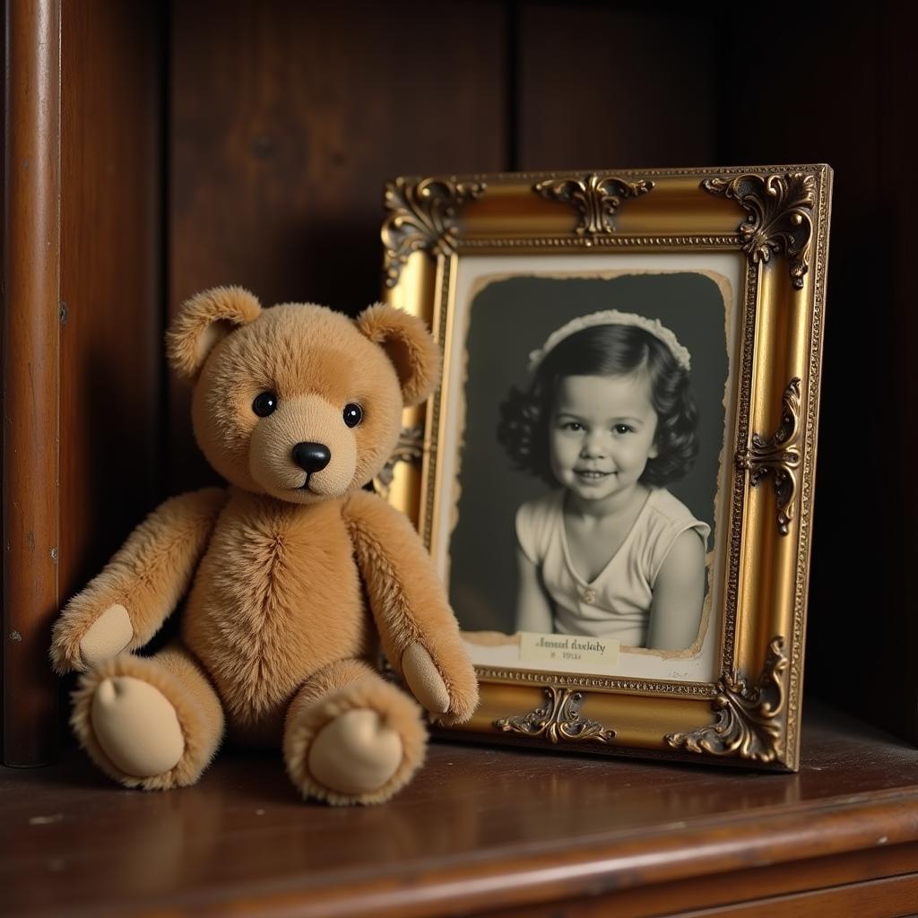 Sentimental Items: Teddy Bear and Photo