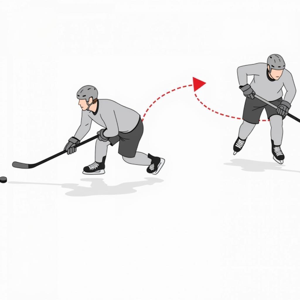 Ice Hockey Shovel Pass Technique