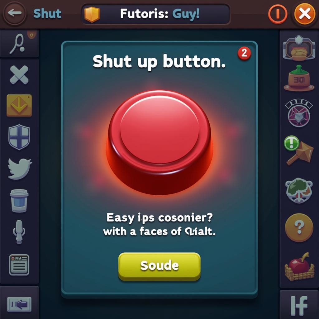 Shut Up Button App and Game Interface