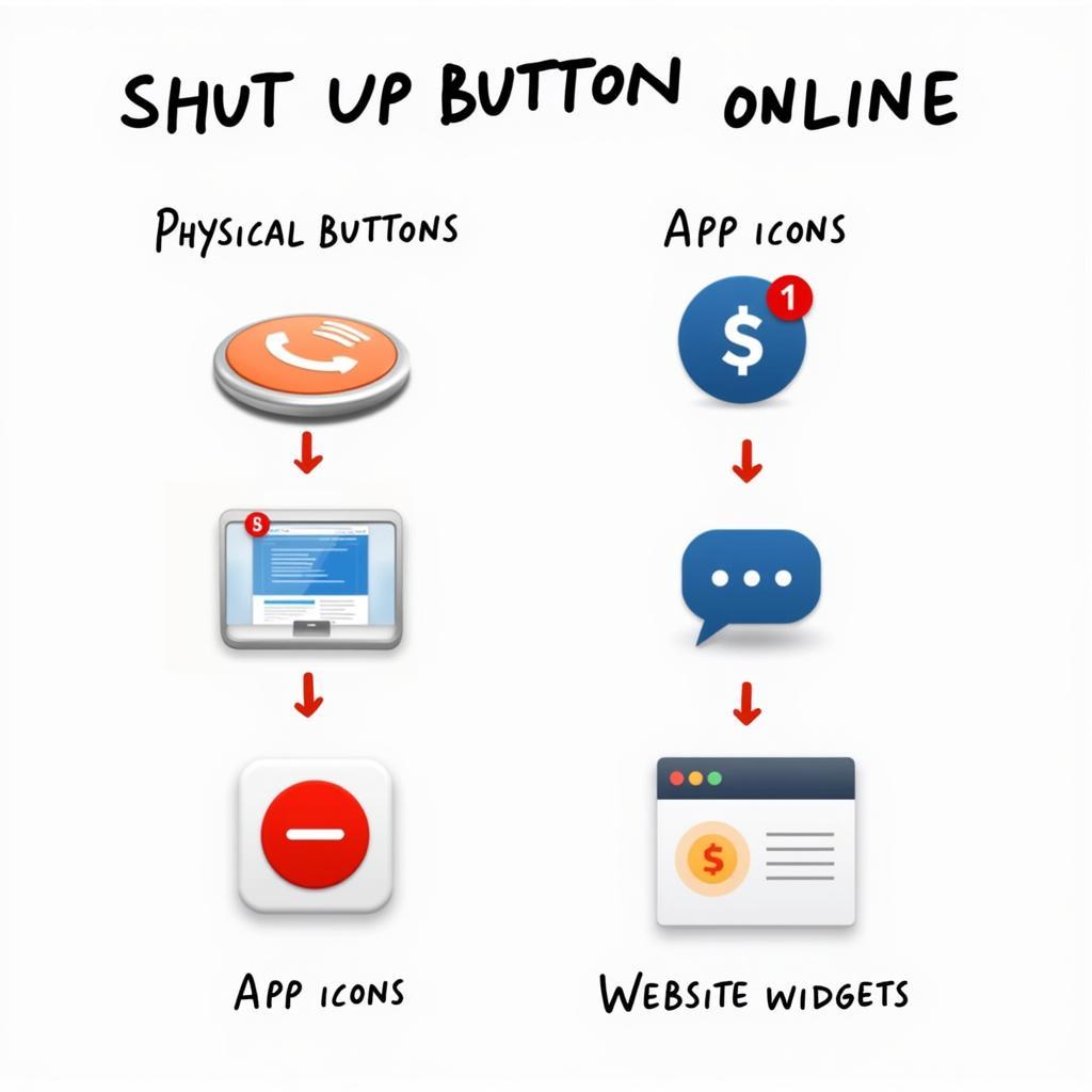 Various Shut Up Buttons Online