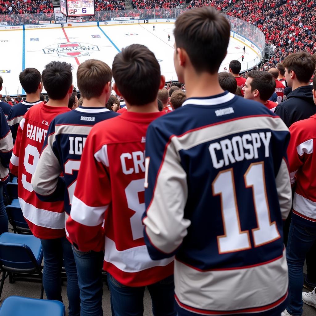 Sidney Crosby Winter Classic Jersey Worn by Fans