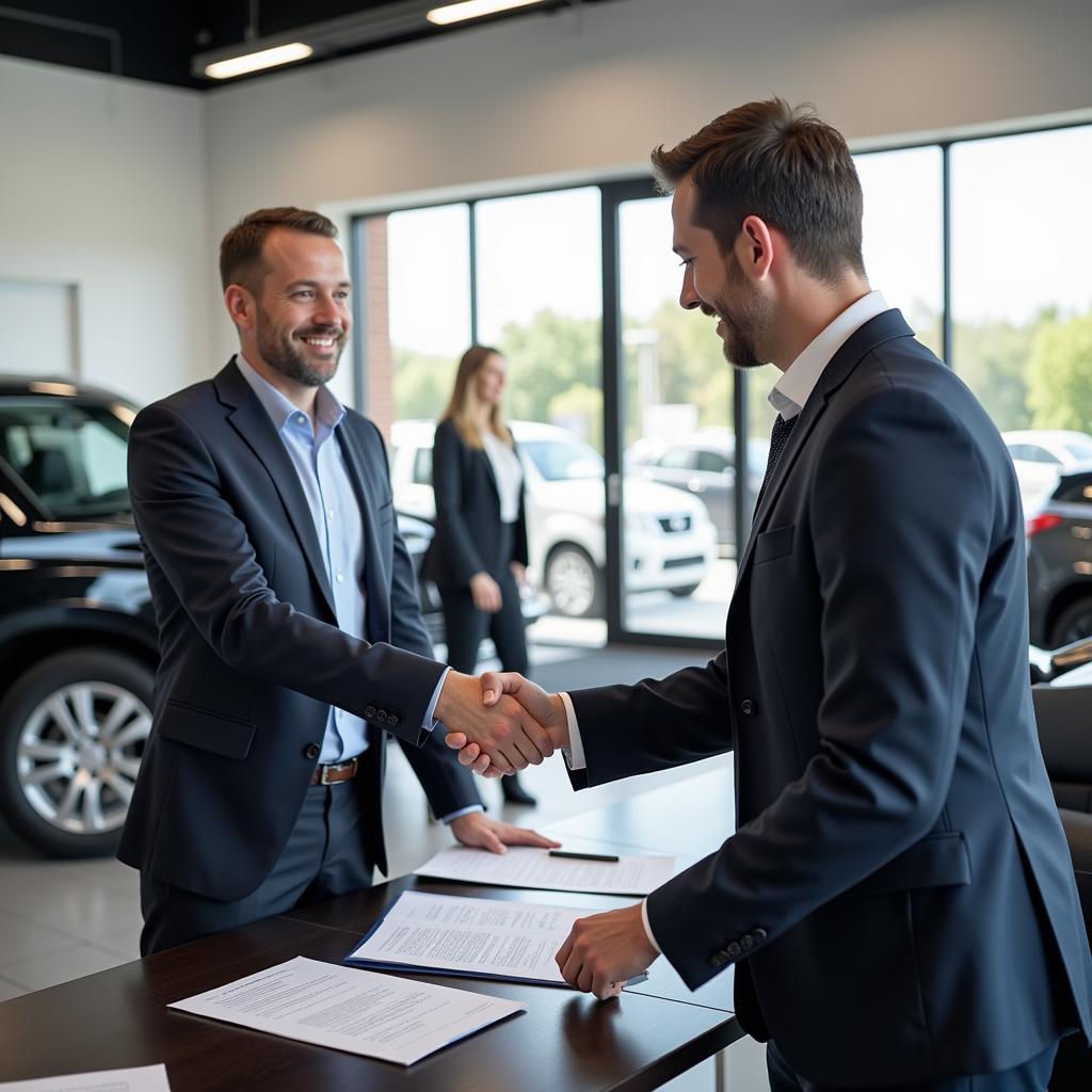 Signing the Car Purchase Agreement