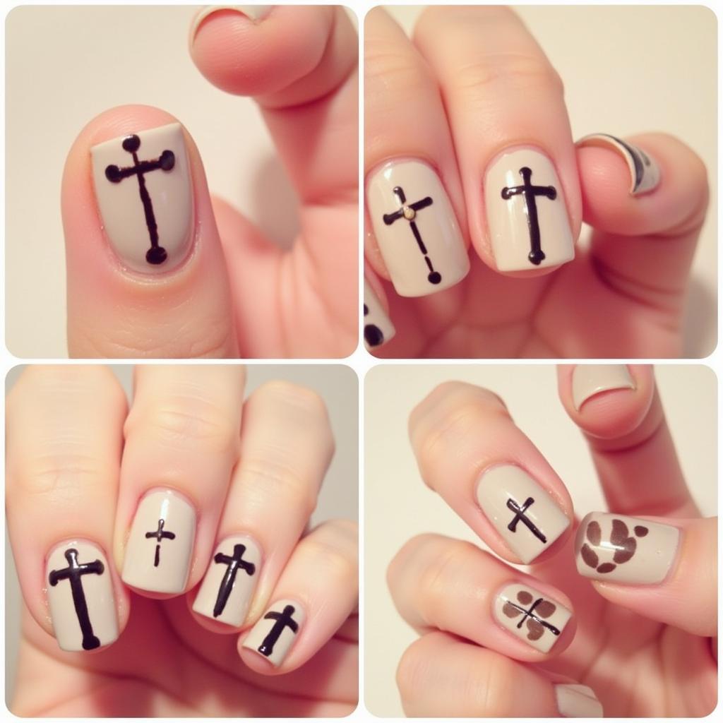 Simple Cross Nail Designs for Beginners