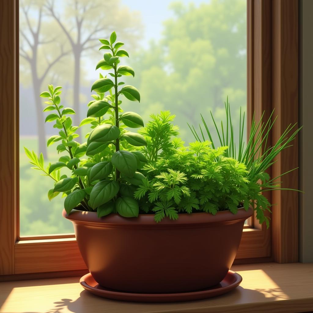 Sims 3 Planter Bowl with Herbs