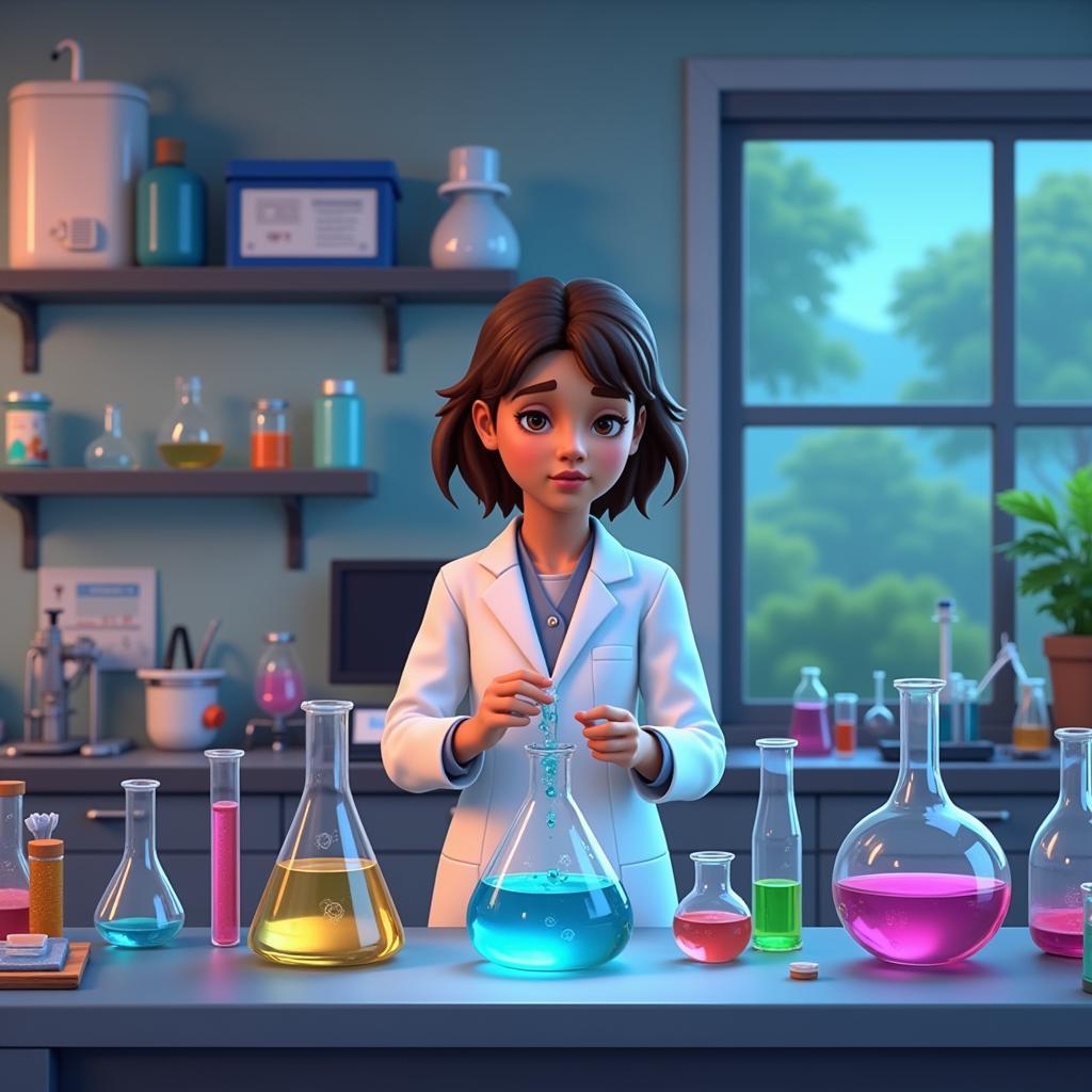 Sims 3 Scientist at Work in the Lab